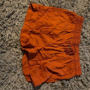 Orange straight shorts